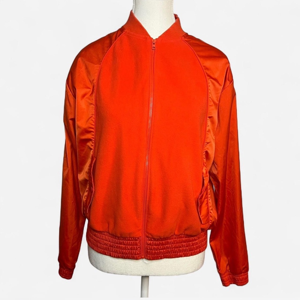 Athleta Zion Women’s Microfleece Full Zip Jacket‎ Red Orange Small
